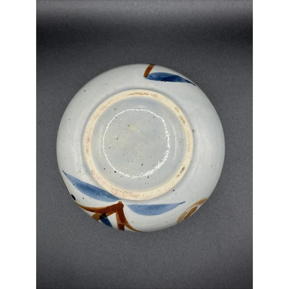 Vase Floral Glazed Art Pottery Hand Painted 3.5